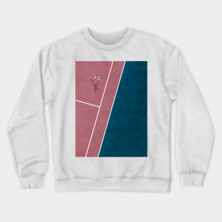 Tennis Player | Aerial Illustration Crewneck Sweatshirt